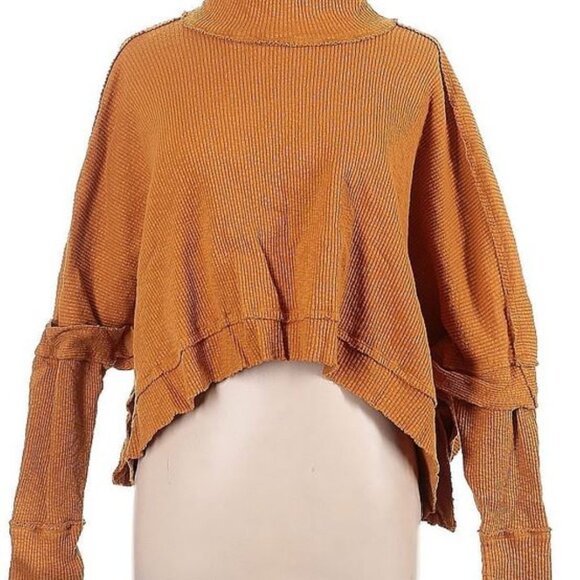 We The Free~Free People Slouchy Cropped Batwing Top~Large - Picture 3 of 5
